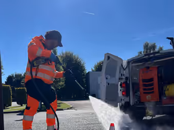 Nettoyage haute pression après intervention