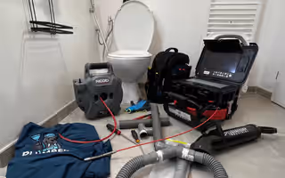 Furet électrique et caméra d’inspection déployés sur une intervention